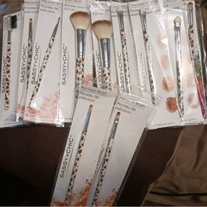 NIP 12 make up brushes Sassy + Chic animal print